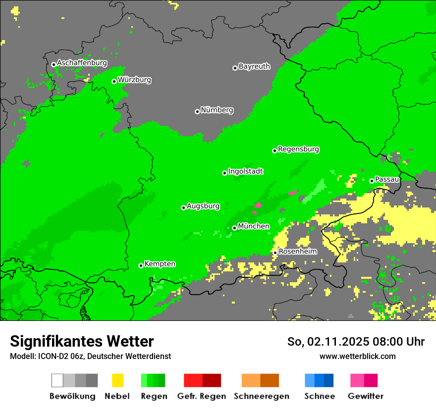 Modellkarten Signifikantes Wetter