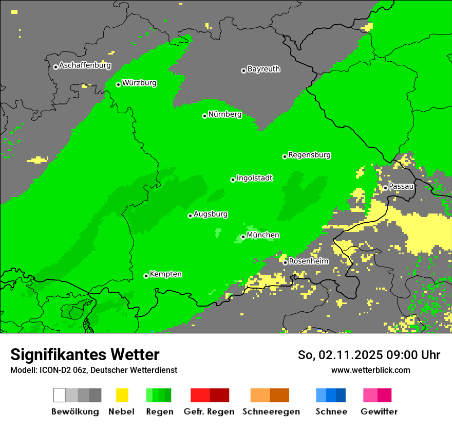 Modellkarten Signifikantes Wetter