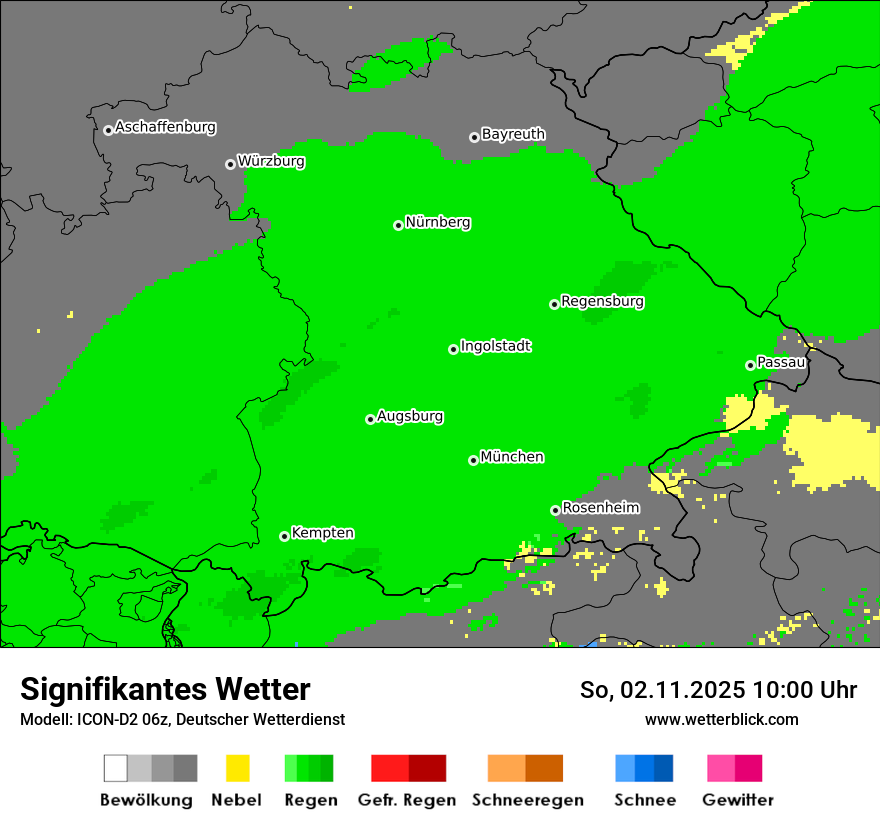 Modellkarten Signifikantes Wetter