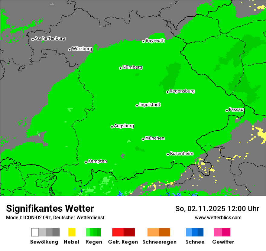 Modellkarten Signifikantes Wetter