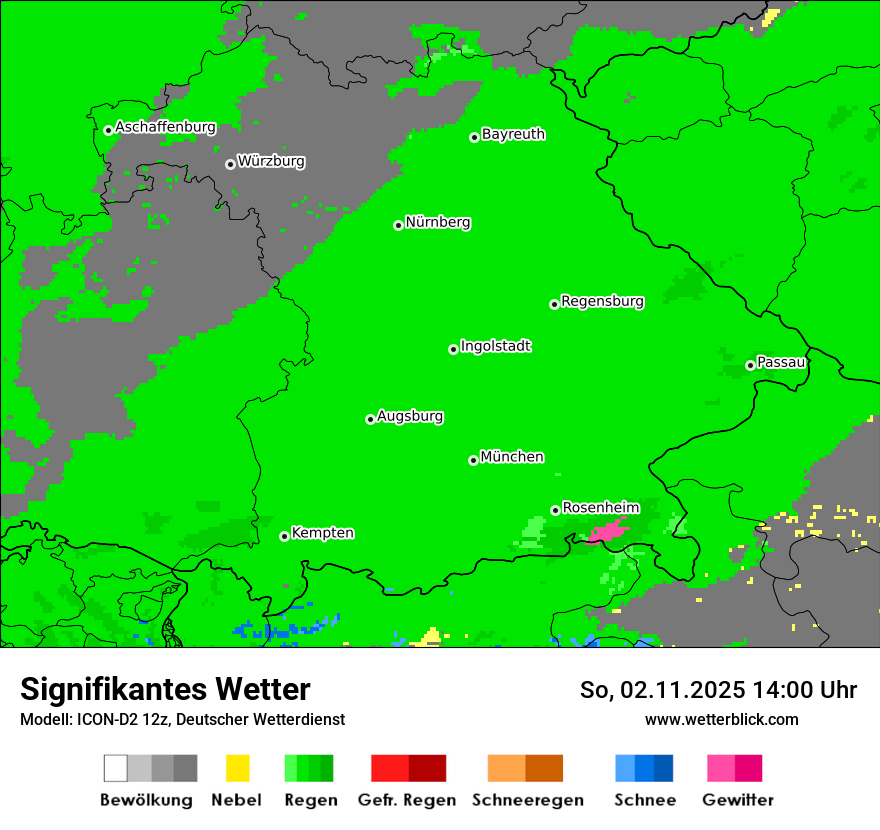 Modellkarten Signifikantes Wetter