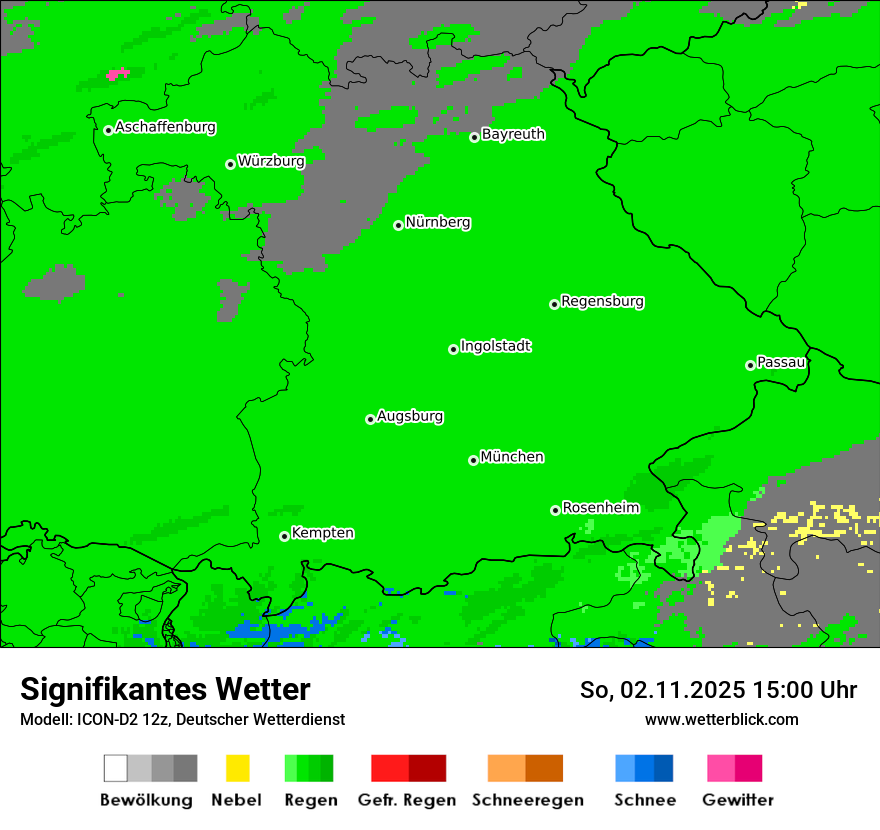 Modellkarten Signifikantes Wetter
