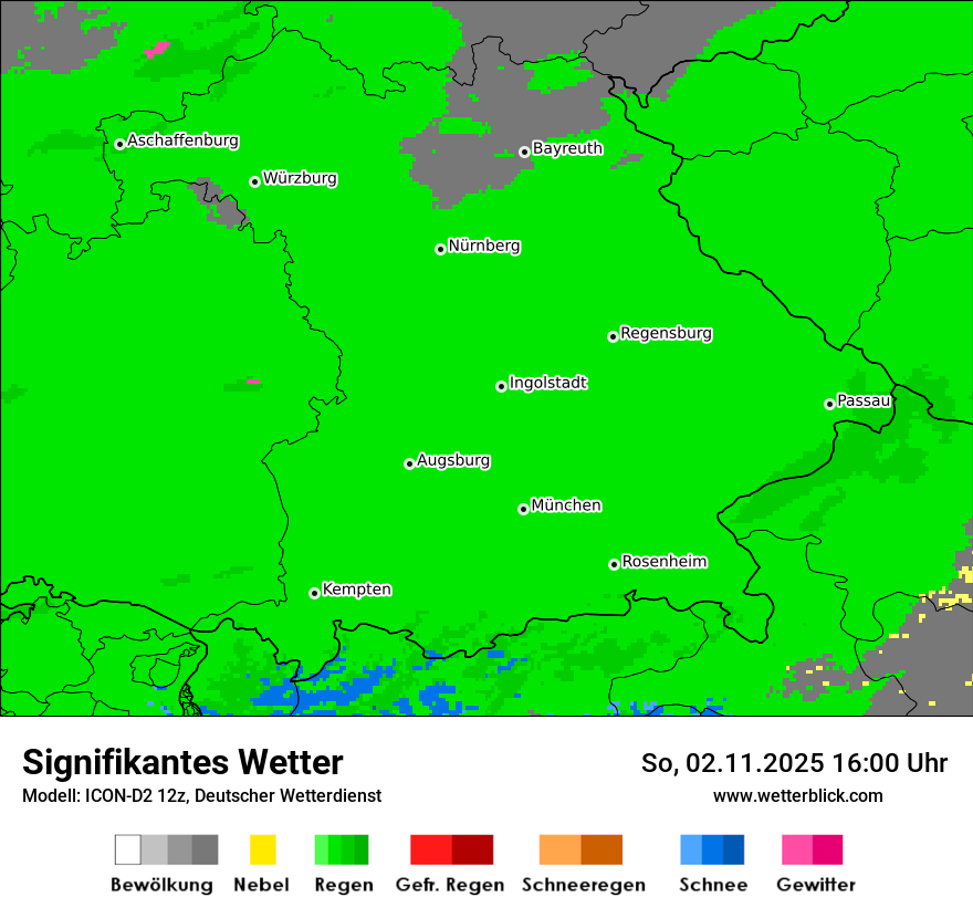 Modellkarten Signifikantes Wetter