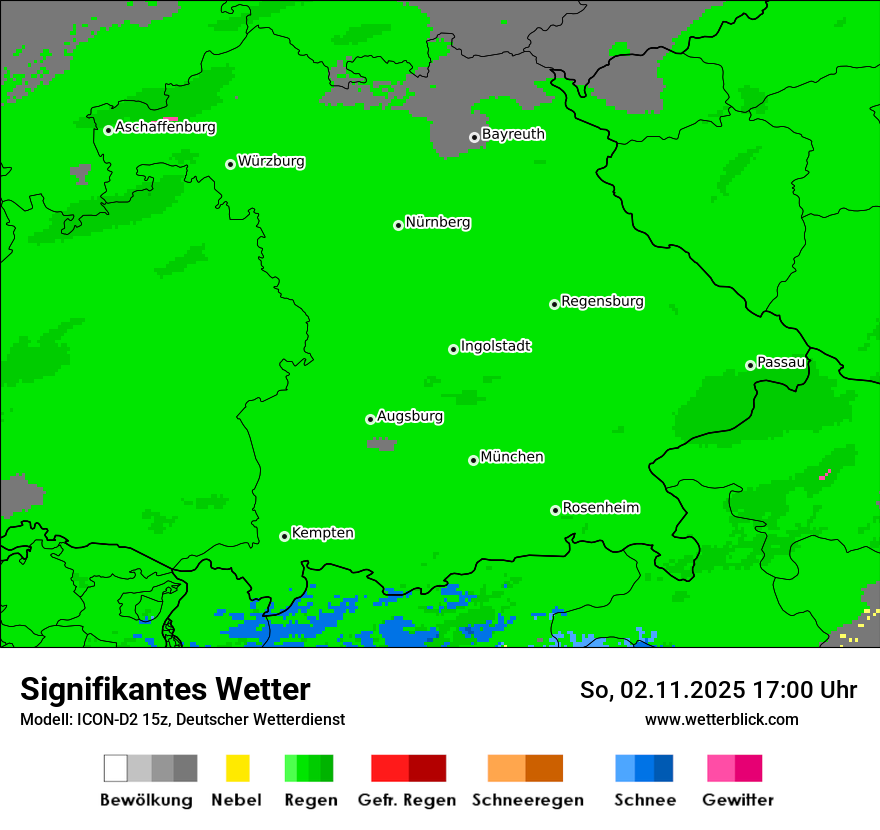 Modellkarten Signifikantes Wetter