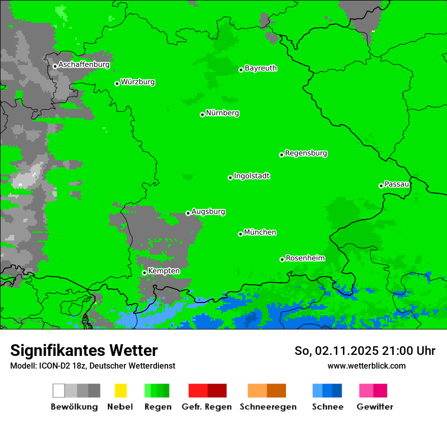 Modellkarten Signifikantes Wetter