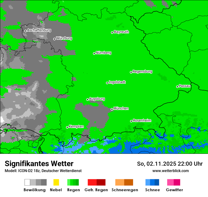 Modellkarten Signifikantes Wetter