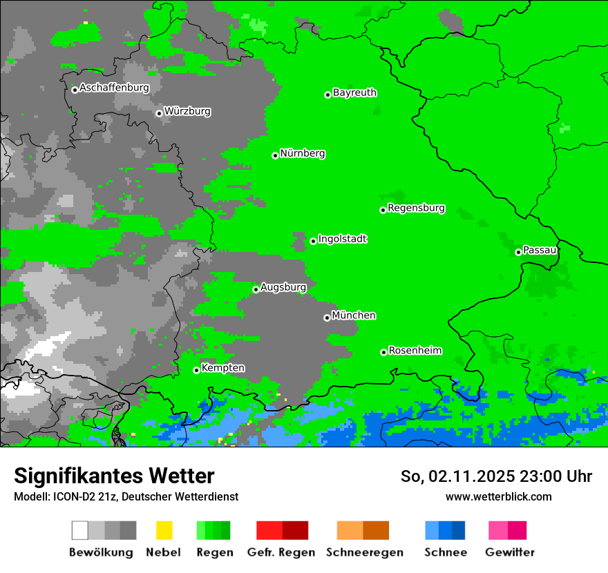 Modellkarten Signifikantes Wetter