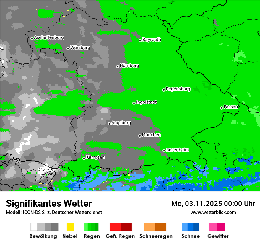 Modellkarten Signifikantes Wetter