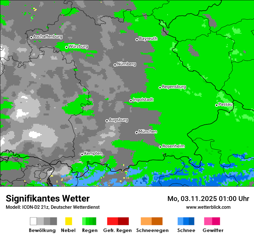 Modellkarten Signifikantes Wetter