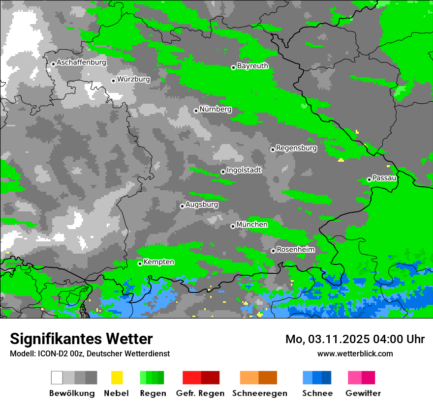 Modellkarten Signifikantes Wetter