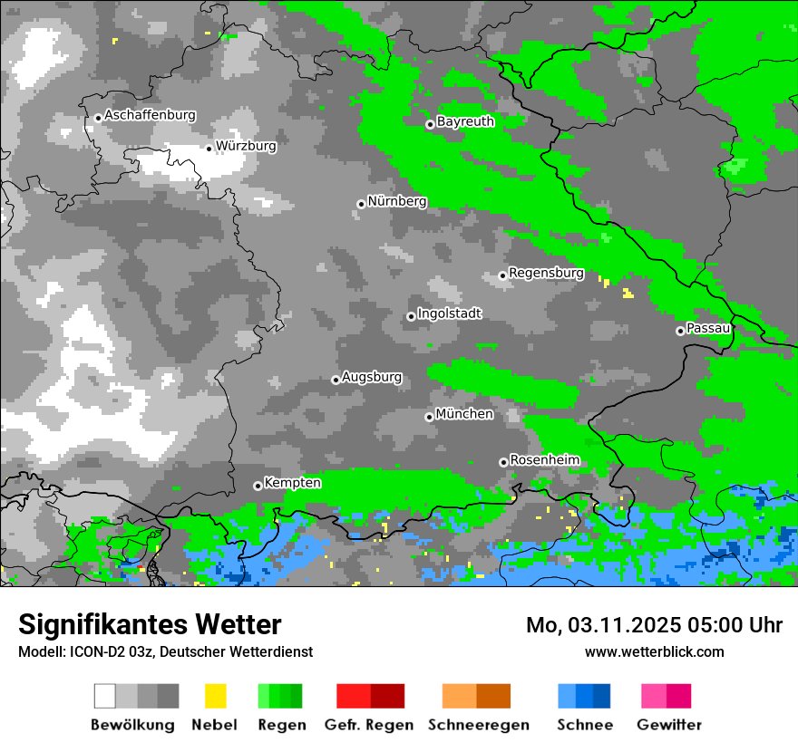 Modellkarten Signifikantes Wetter