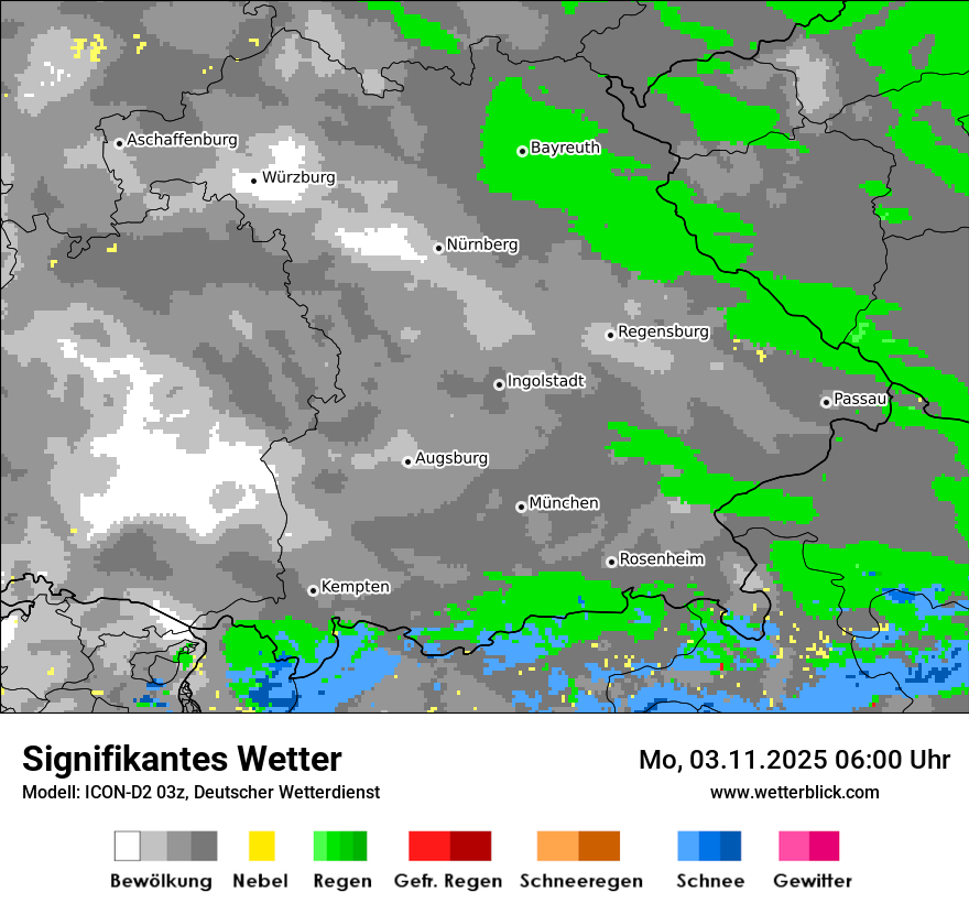 Modellkarten Signifikantes Wetter