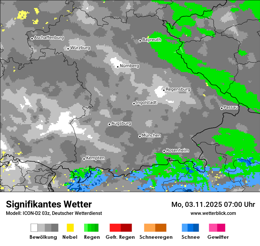Modellkarten Signifikantes Wetter