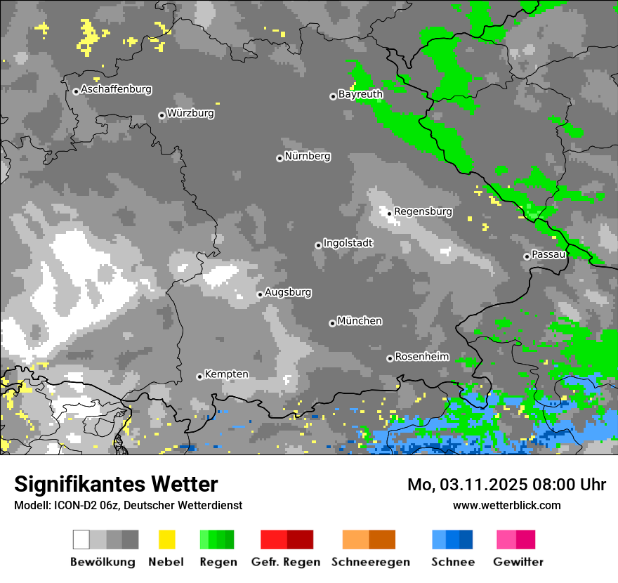 Modellkarten Signifikantes Wetter