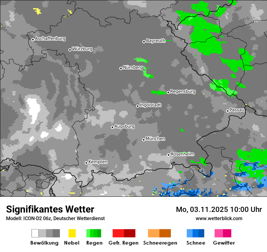 Modellkarten Signifikantes Wetter