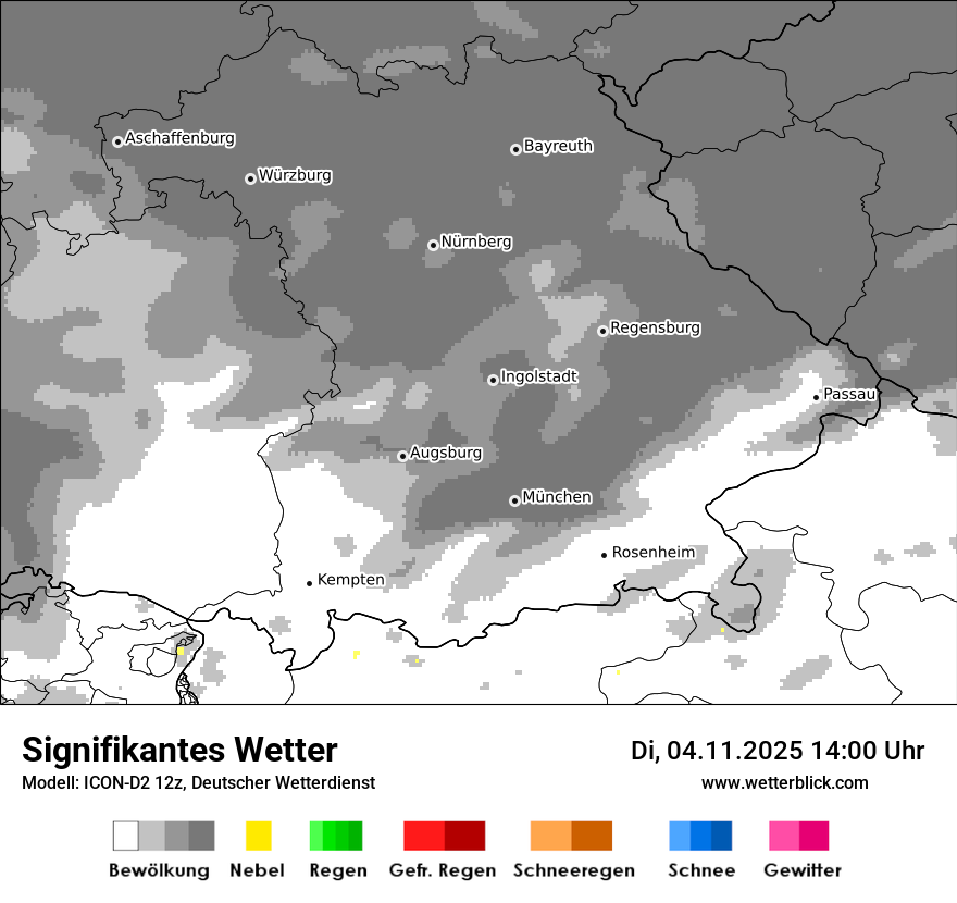 Modellkarten Signifikantes Wetter