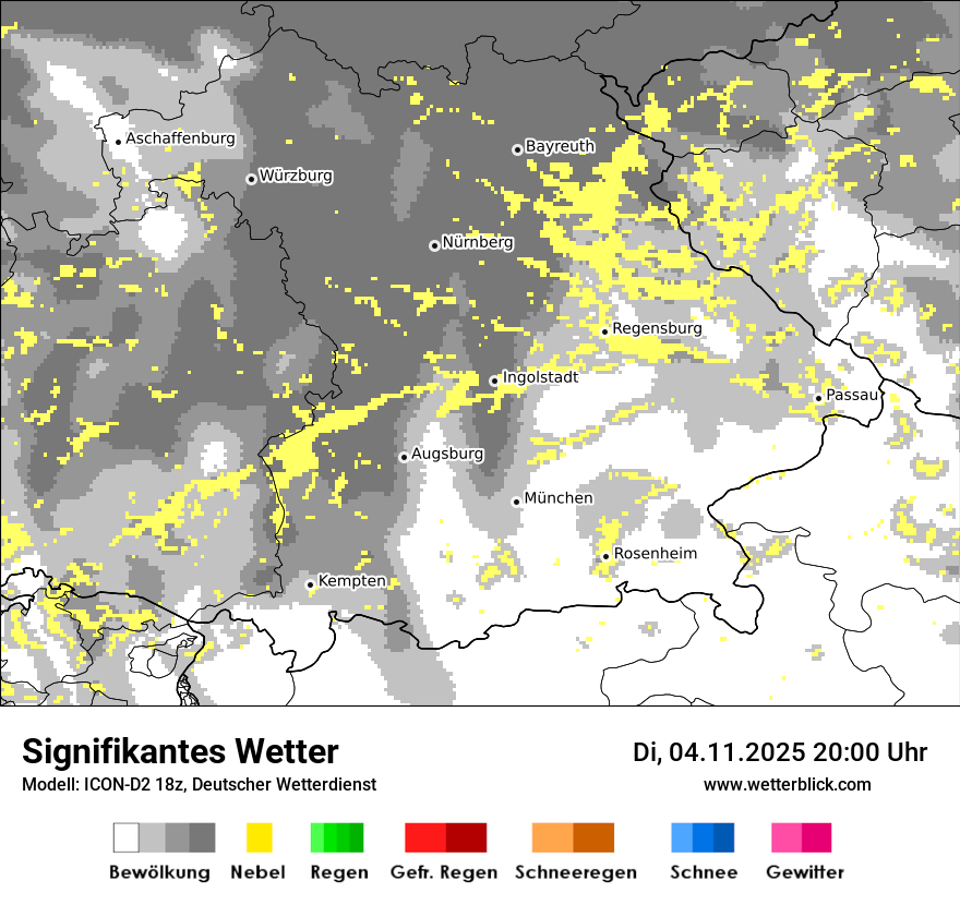 Modellkarten Signifikantes Wetter