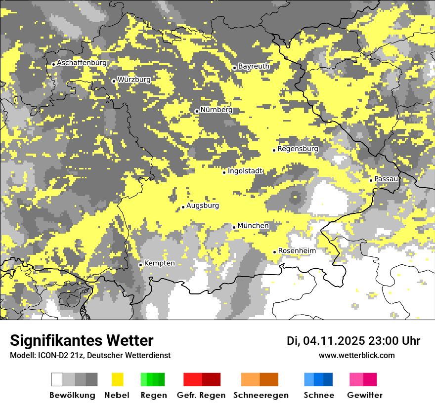 Modellkarten Signifikantes Wetter