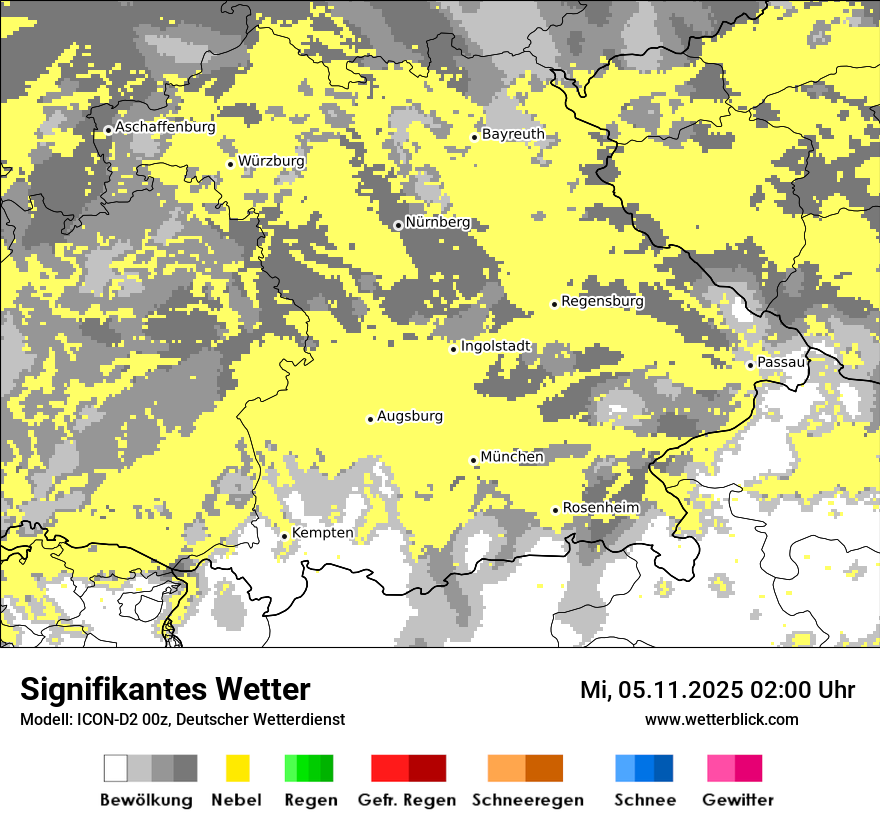 Modellkarten Signifikantes Wetter