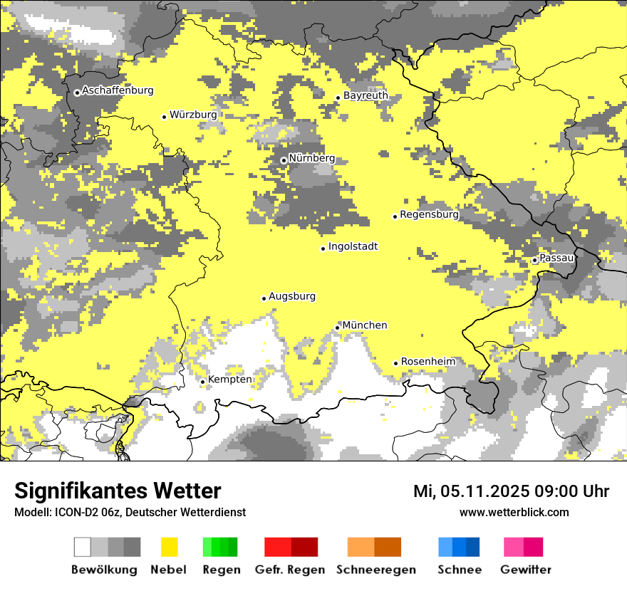 Modellkarten Signifikantes Wetter