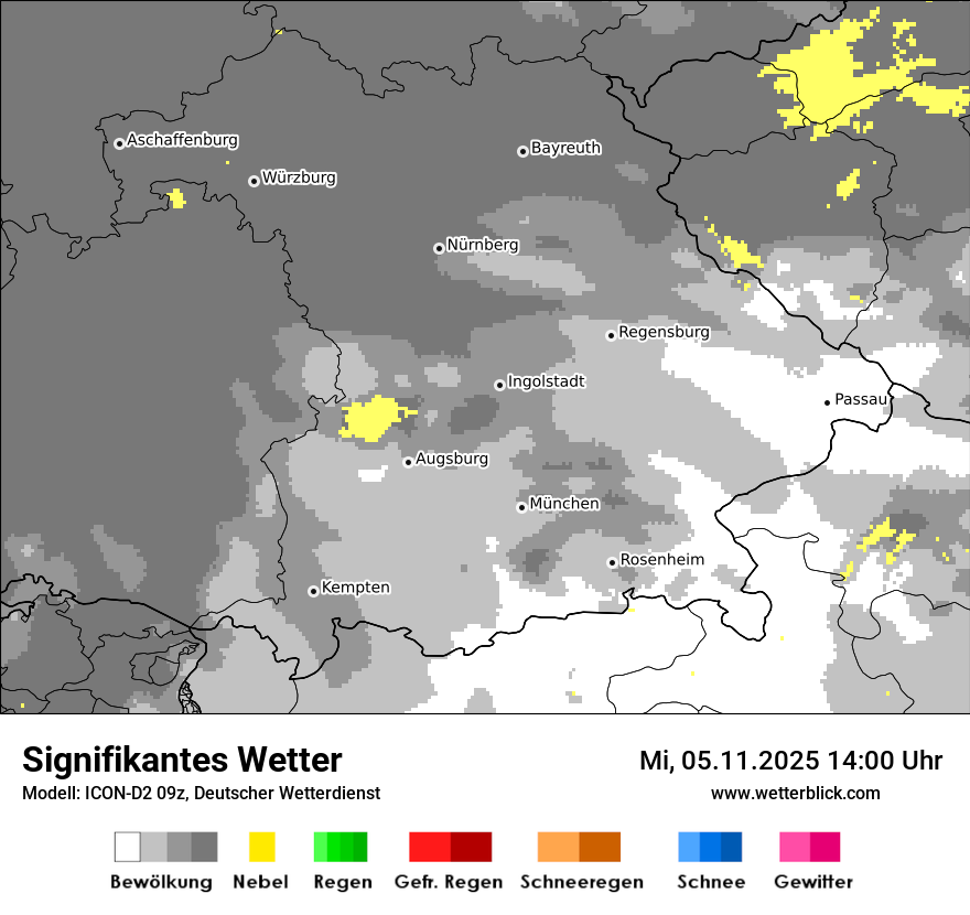 Modellkarten Signifikantes Wetter