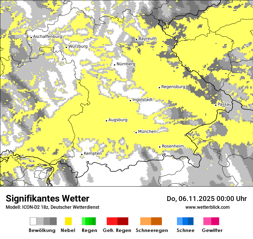 Modellkarten Signifikantes Wetter
