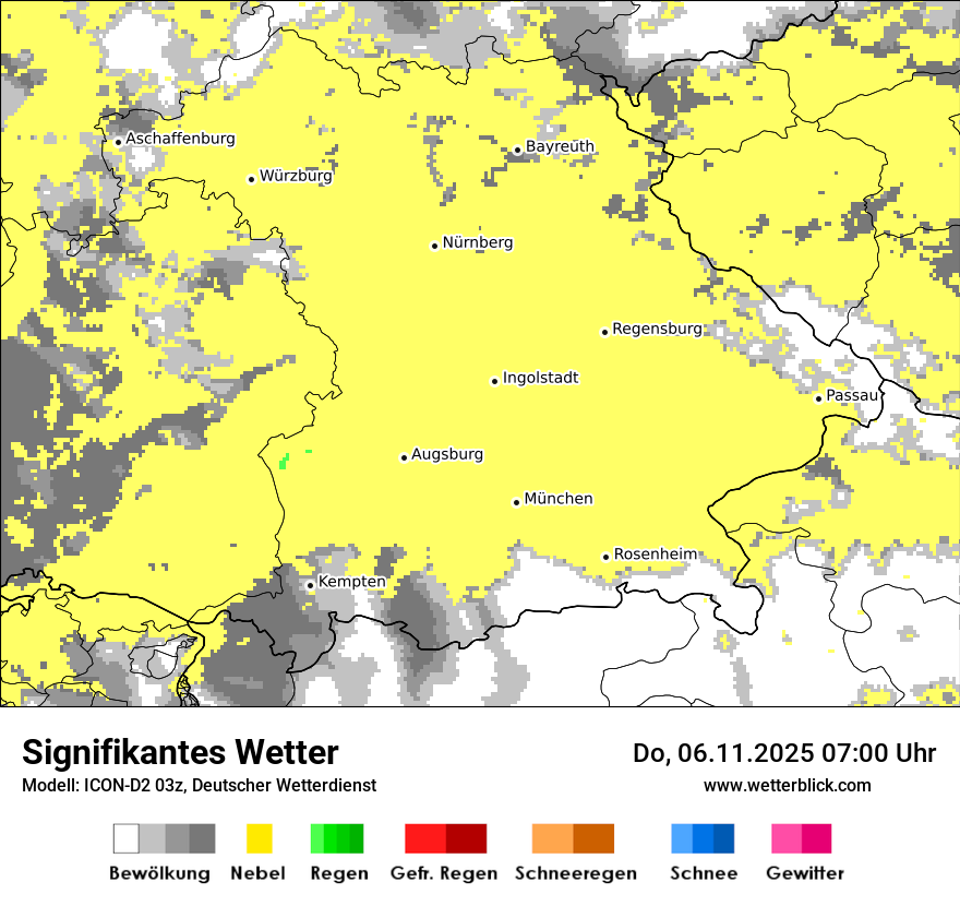 Modellkarten Signifikantes Wetter
