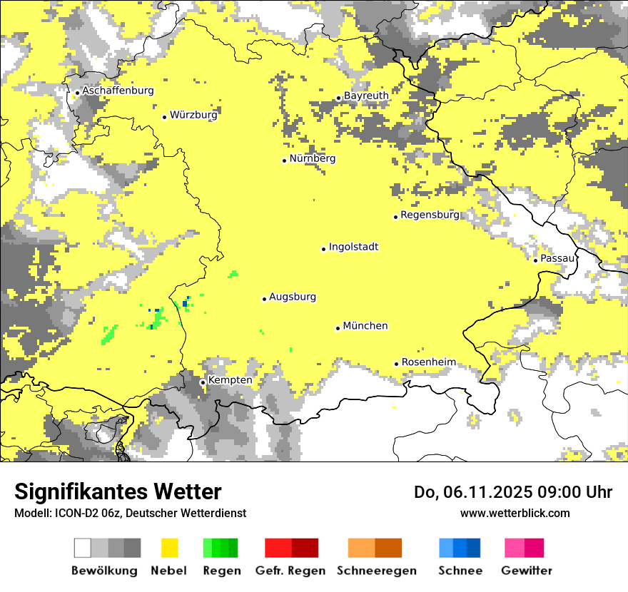 Modellkarten Signifikantes Wetter