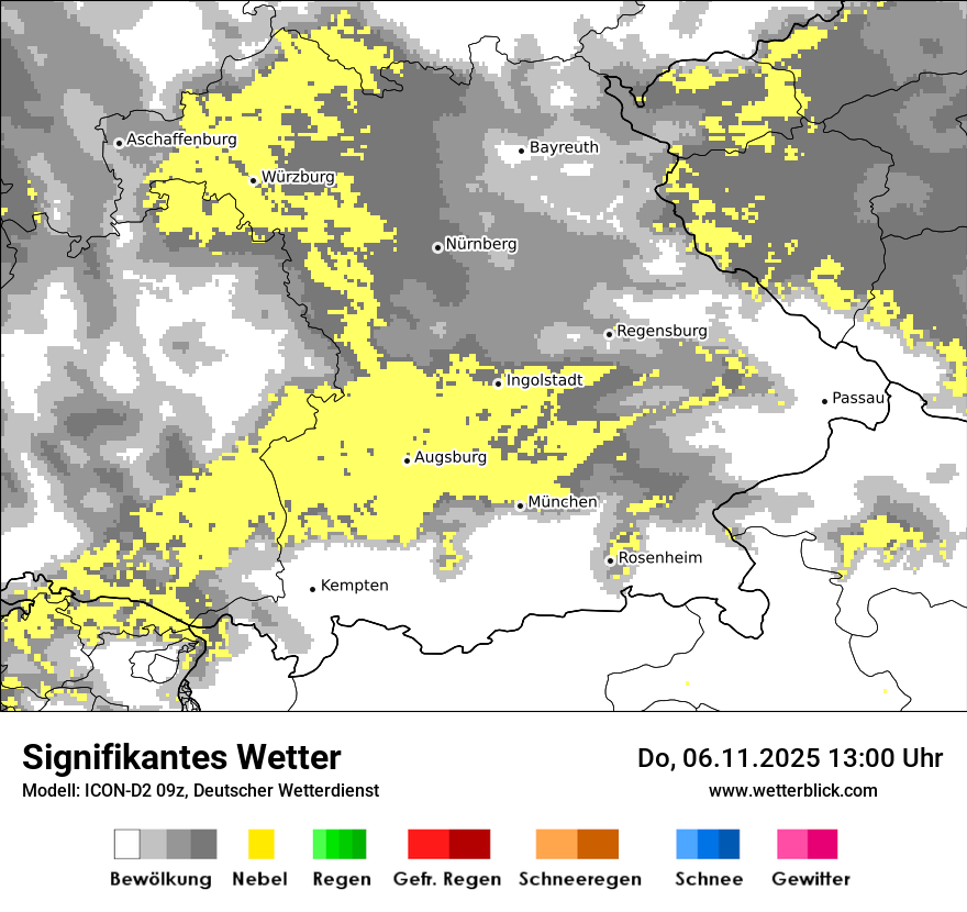 Modellkarten Signifikantes Wetter
