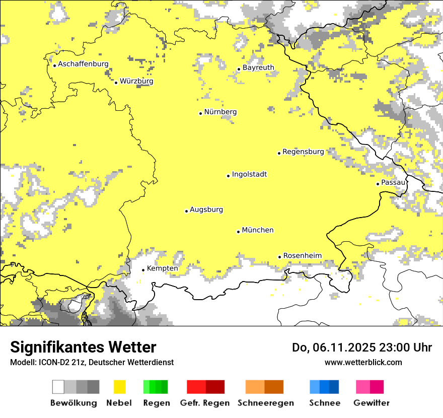 Modellkarten Signifikantes Wetter