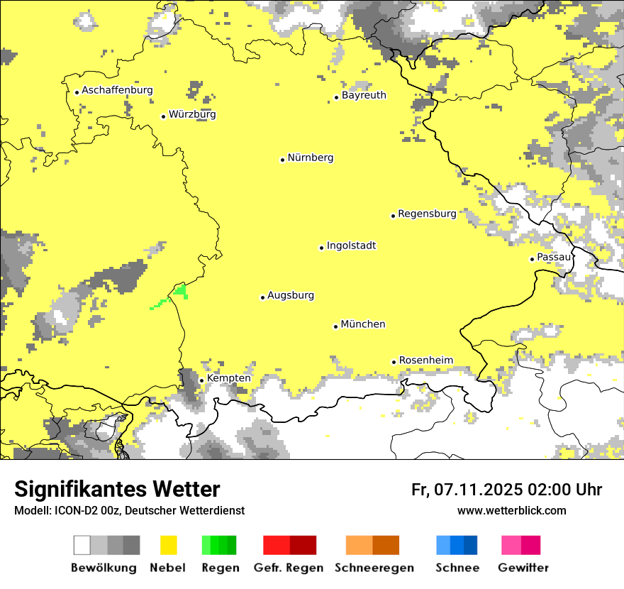 Modellkarten Signifikantes Wetter