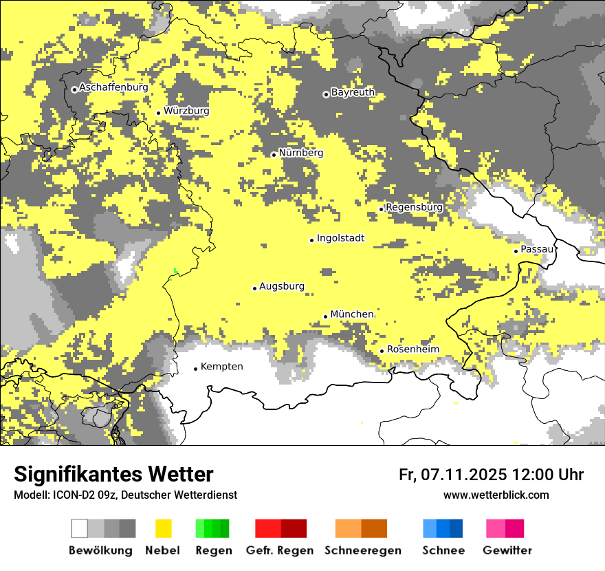 Modellkarten Signifikantes Wetter