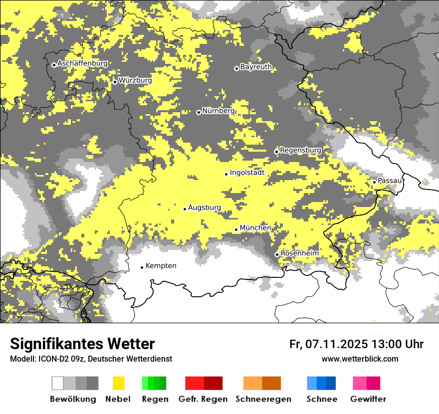 Modellkarten Signifikantes Wetter