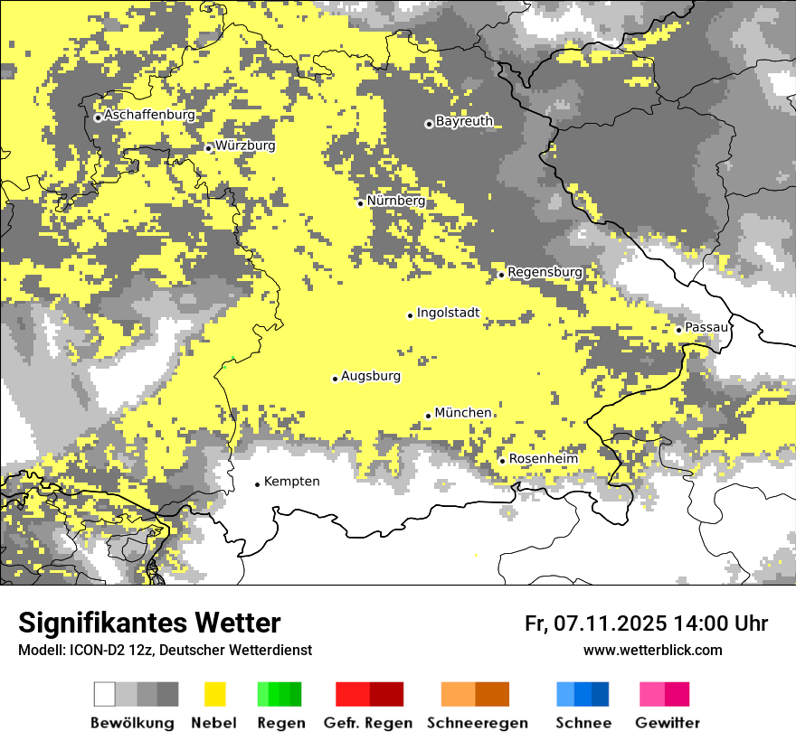 Modellkarten Signifikantes Wetter
