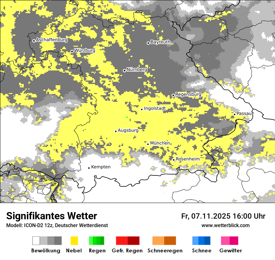 Modellkarten Signifikantes Wetter