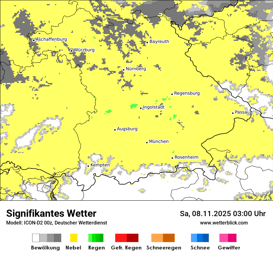 Modellkarten Signifikantes Wetter