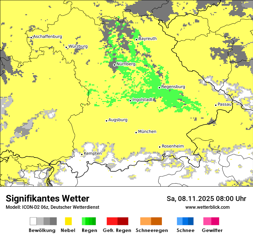 Modellkarten Signifikantes Wetter