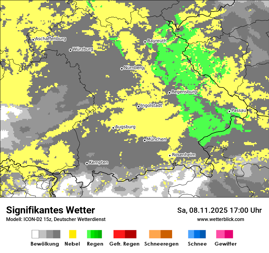 Modellkarten Signifikantes Wetter