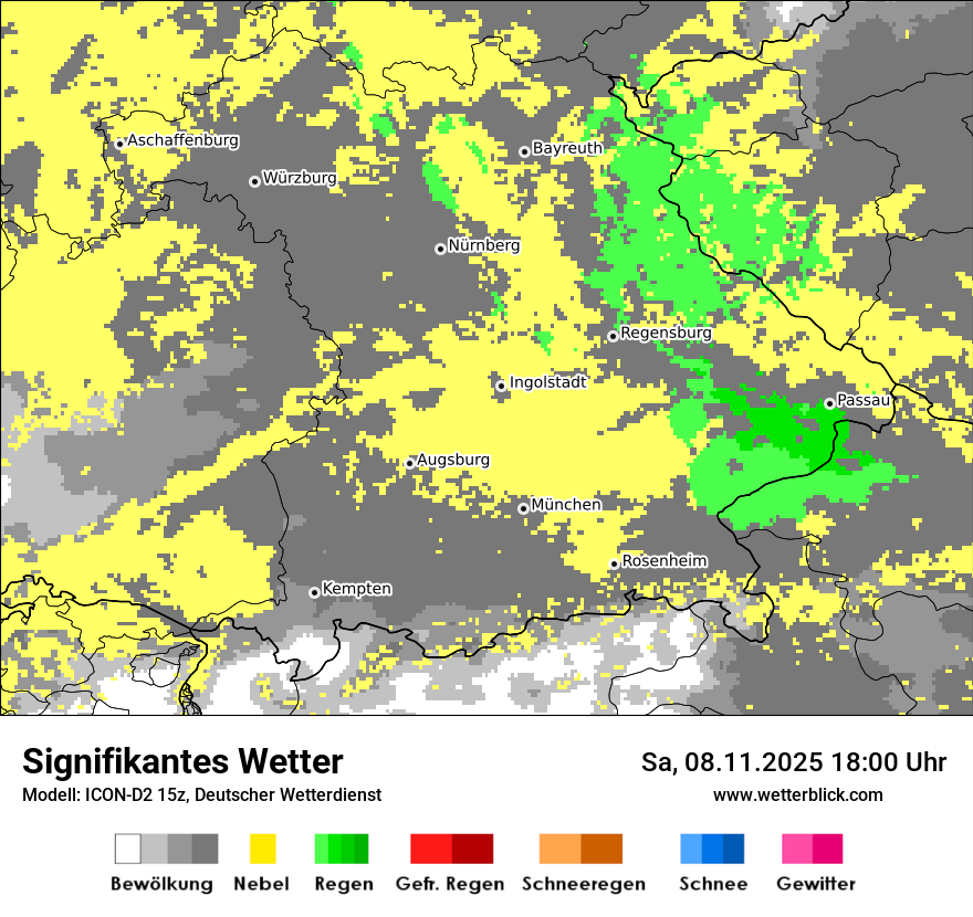 Modellkarten Signifikantes Wetter