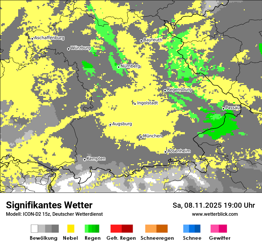 Modellkarten Signifikantes Wetter