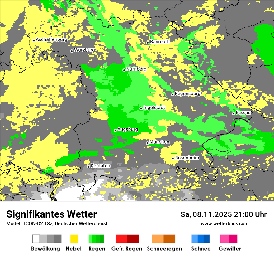 Modellkarten Signifikantes Wetter