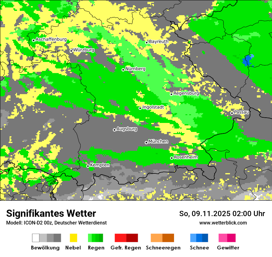 Modellkarten Signifikantes Wetter