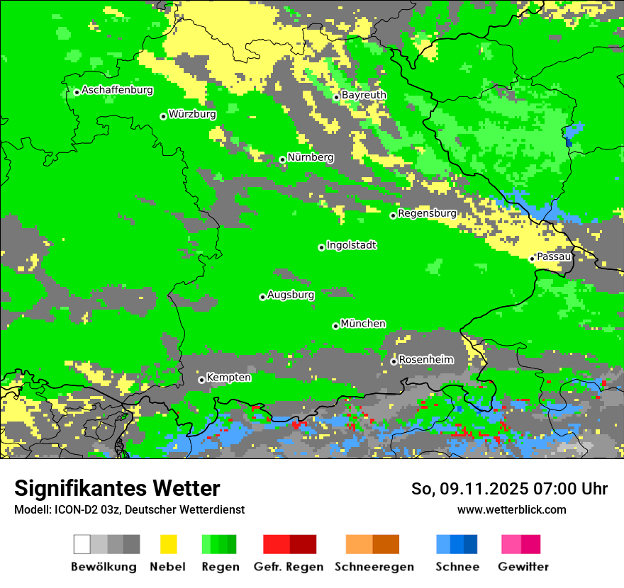 Modellkarten Signifikantes Wetter