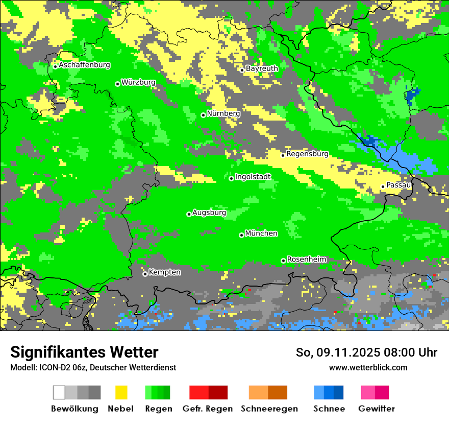 Modellkarten Signifikantes Wetter