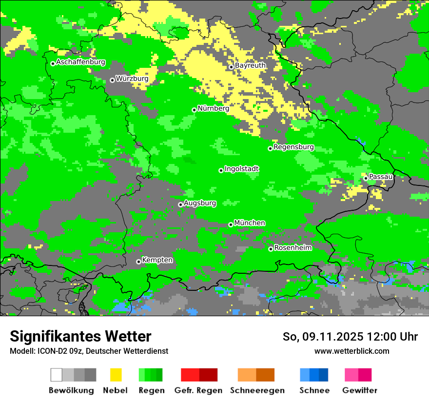 Modellkarten Signifikantes Wetter