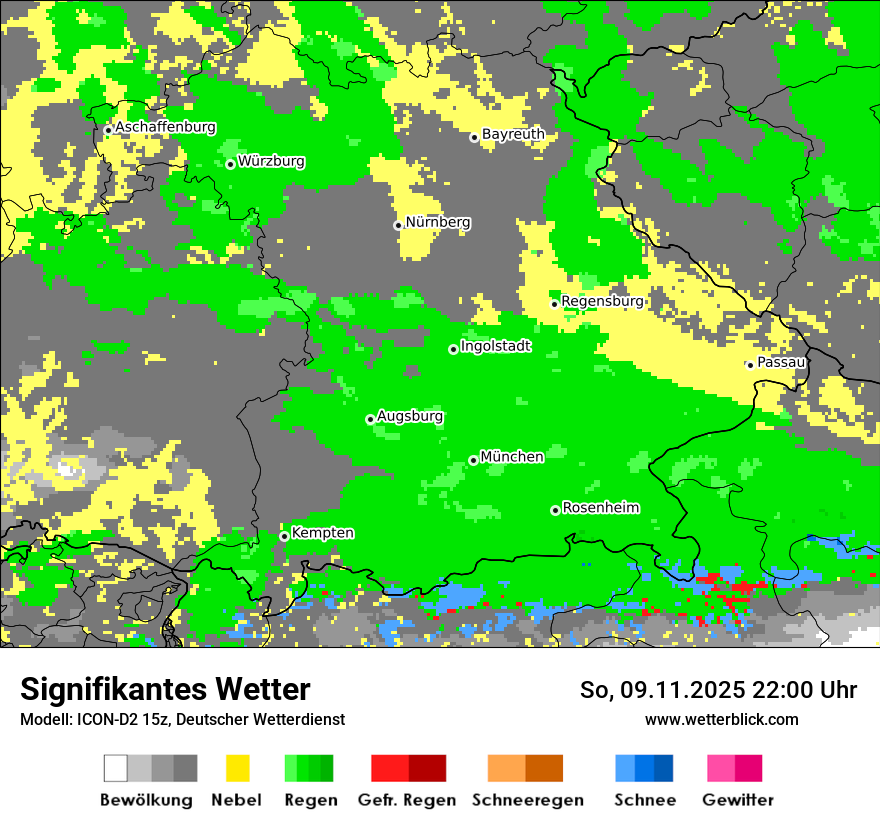 Modellkarten Signifikantes Wetter