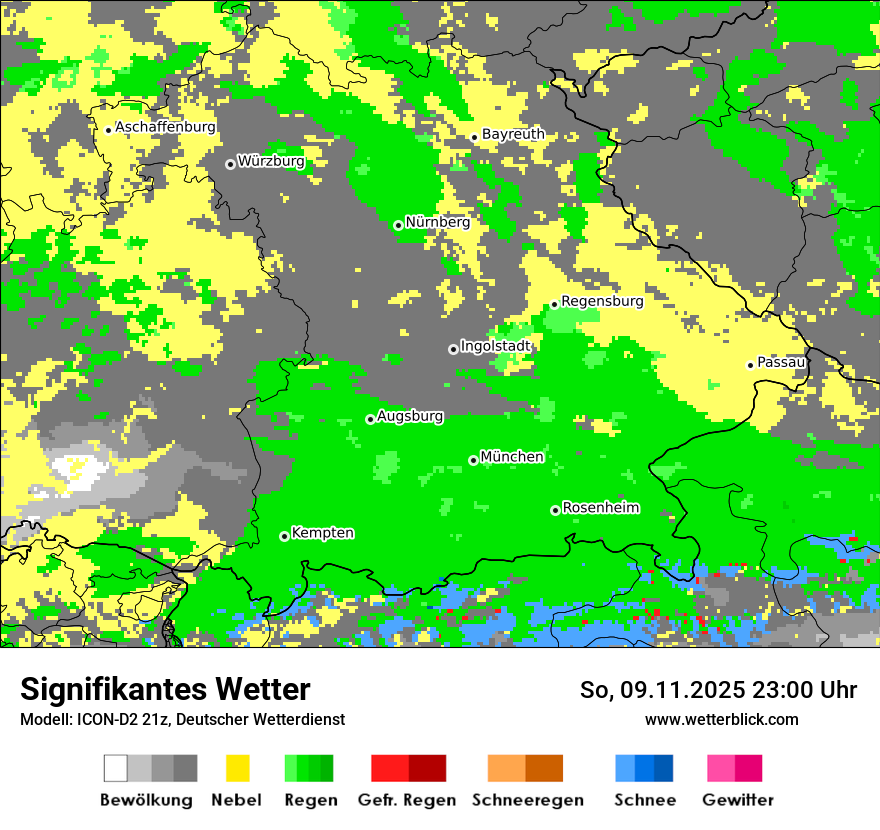 Modellkarten Signifikantes Wetter