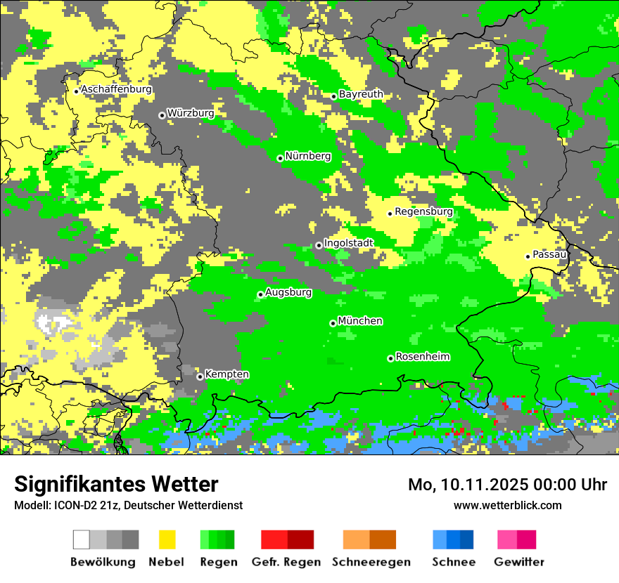 Modellkarten Signifikantes Wetter