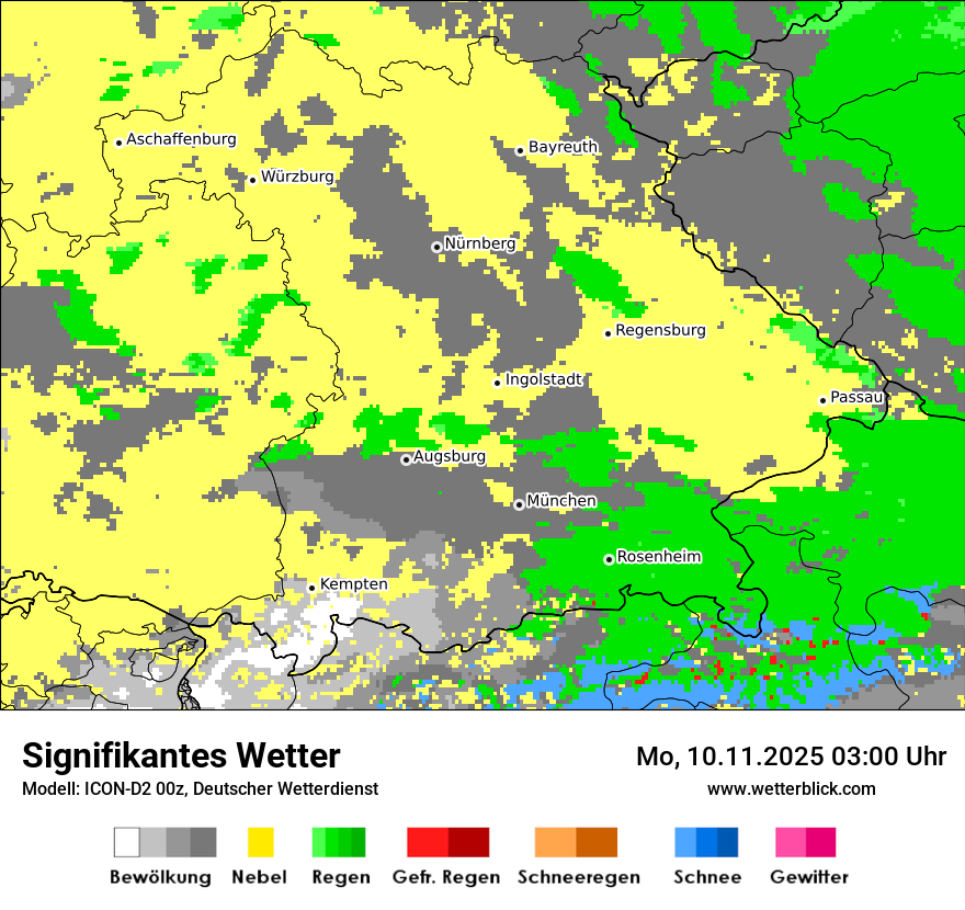 Modellkarten Signifikantes Wetter