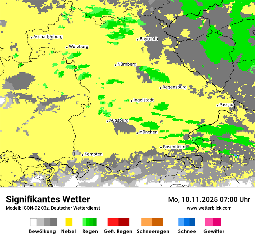 Modellkarten Signifikantes Wetter